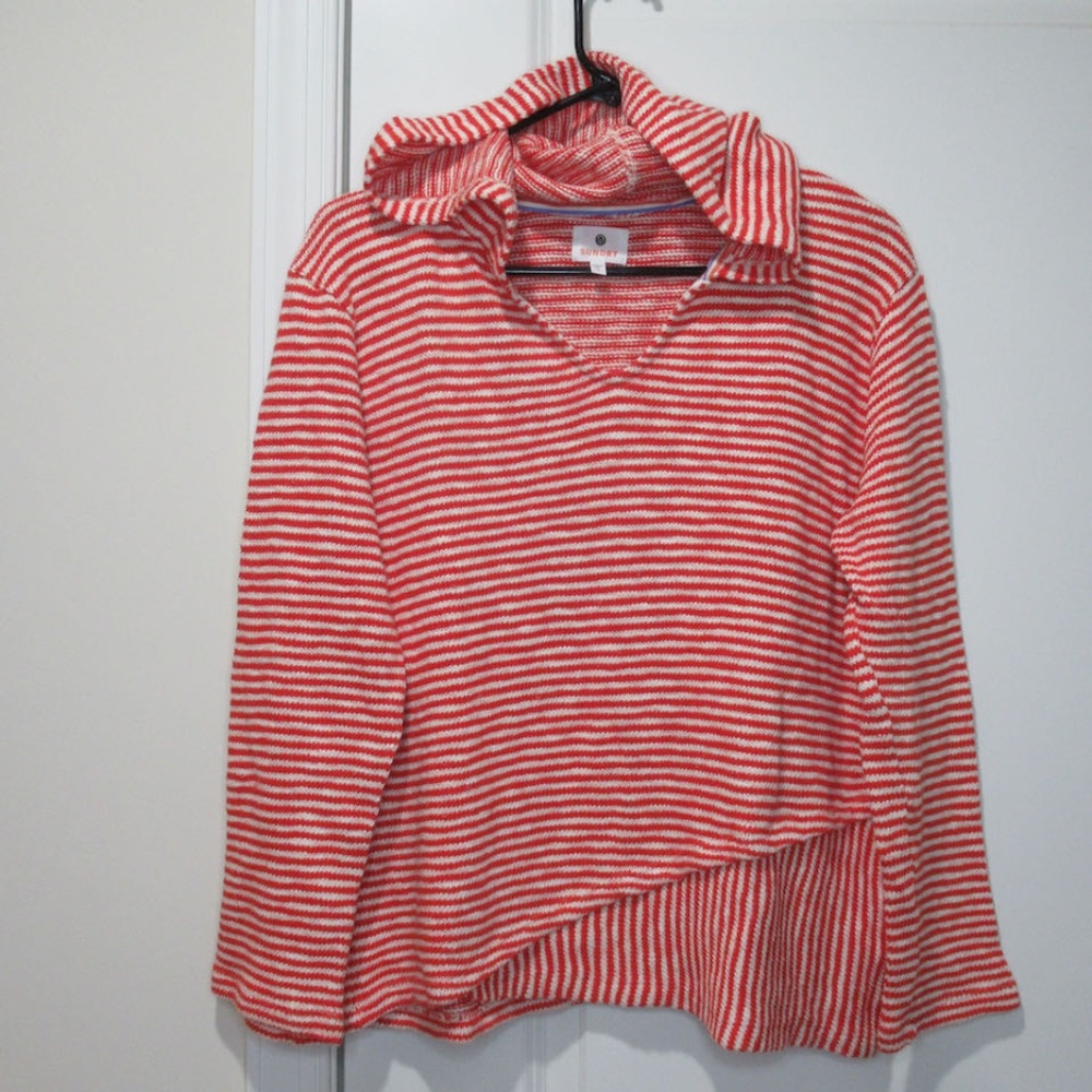 Sundry Striped relaxed fit hoodie size 1